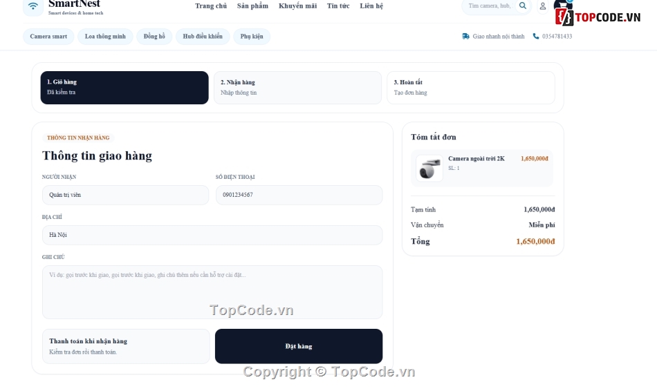 website,web sản phẩm,web bán sản phẩm